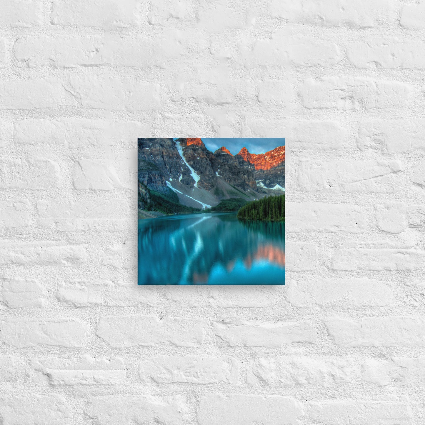 Alberta Mountain Lake Canvas