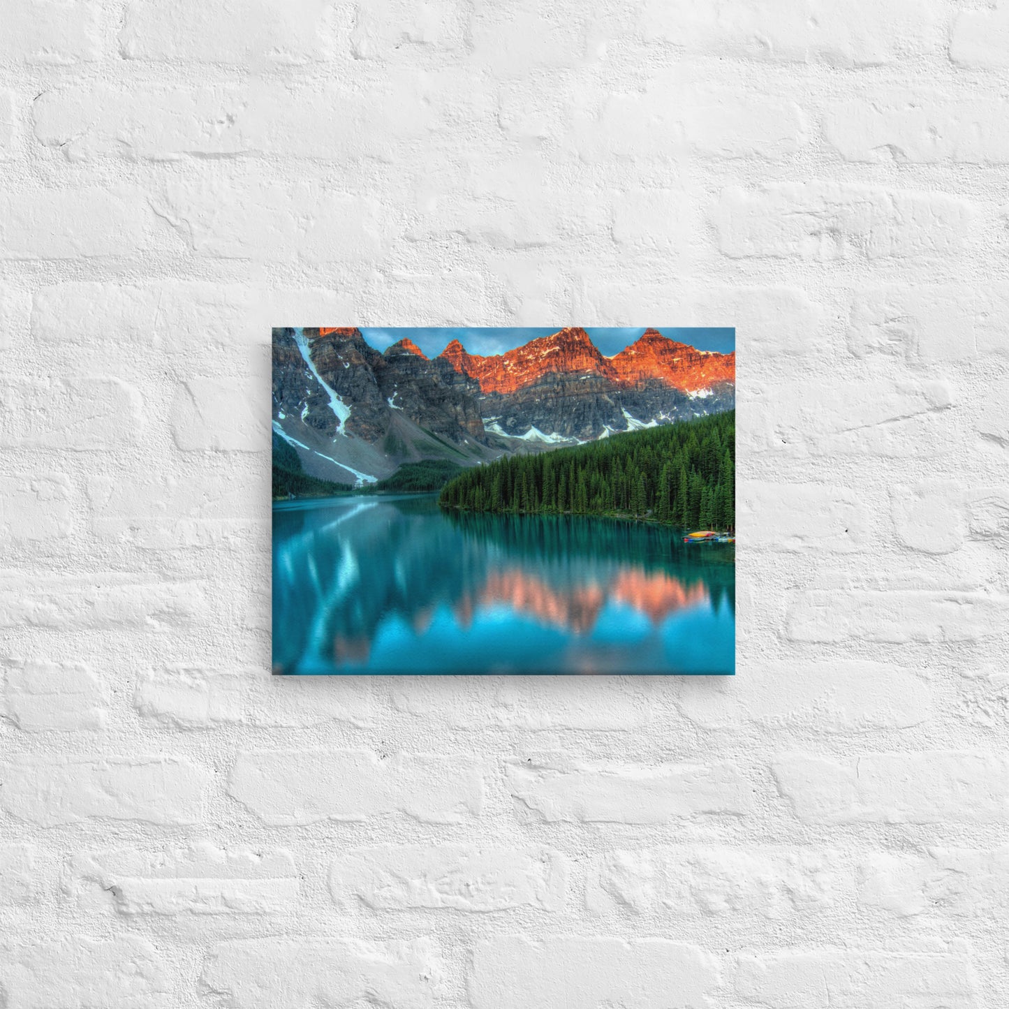 Alberta Mountain Lake Canvas