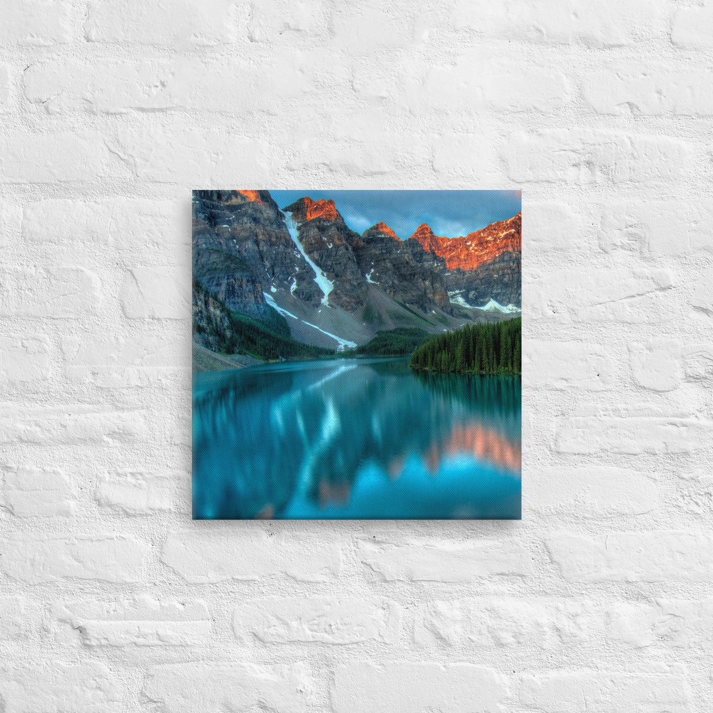 Alberta Mountain Lake Canvas