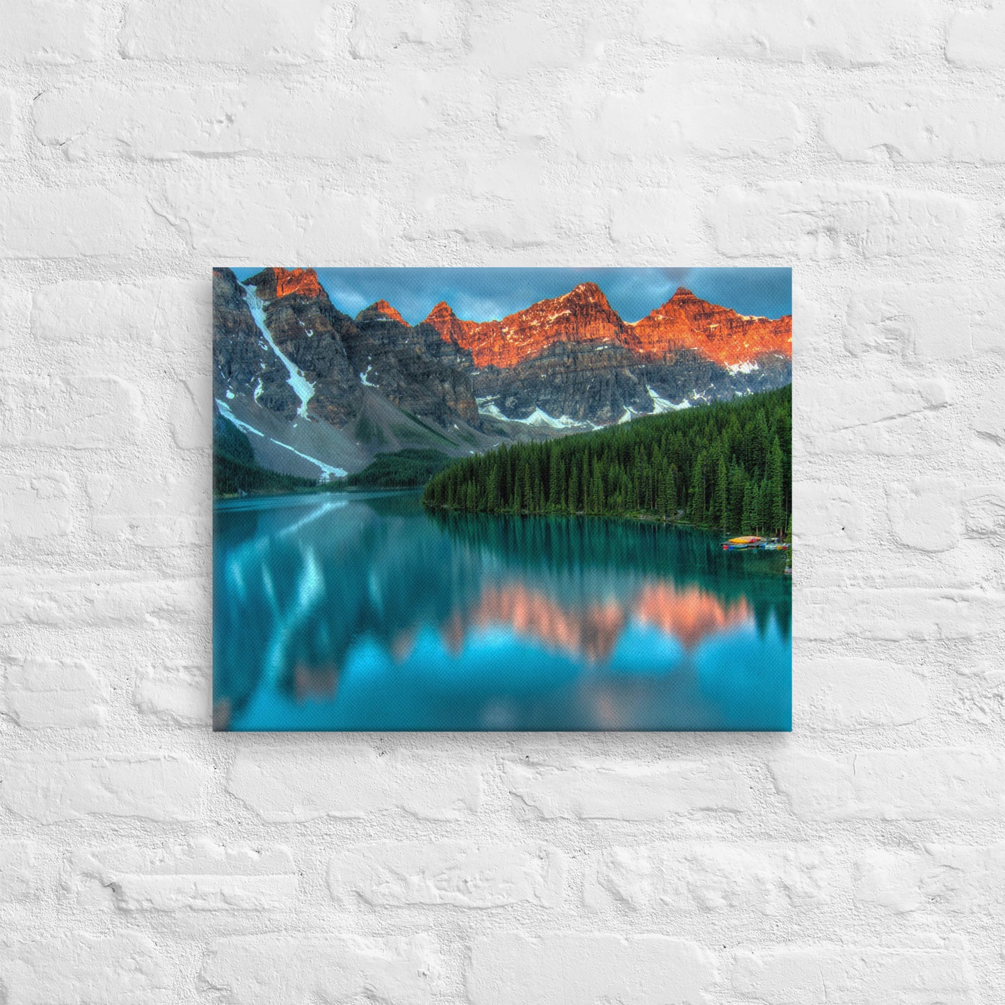 Alberta Mountain Lake Canvas