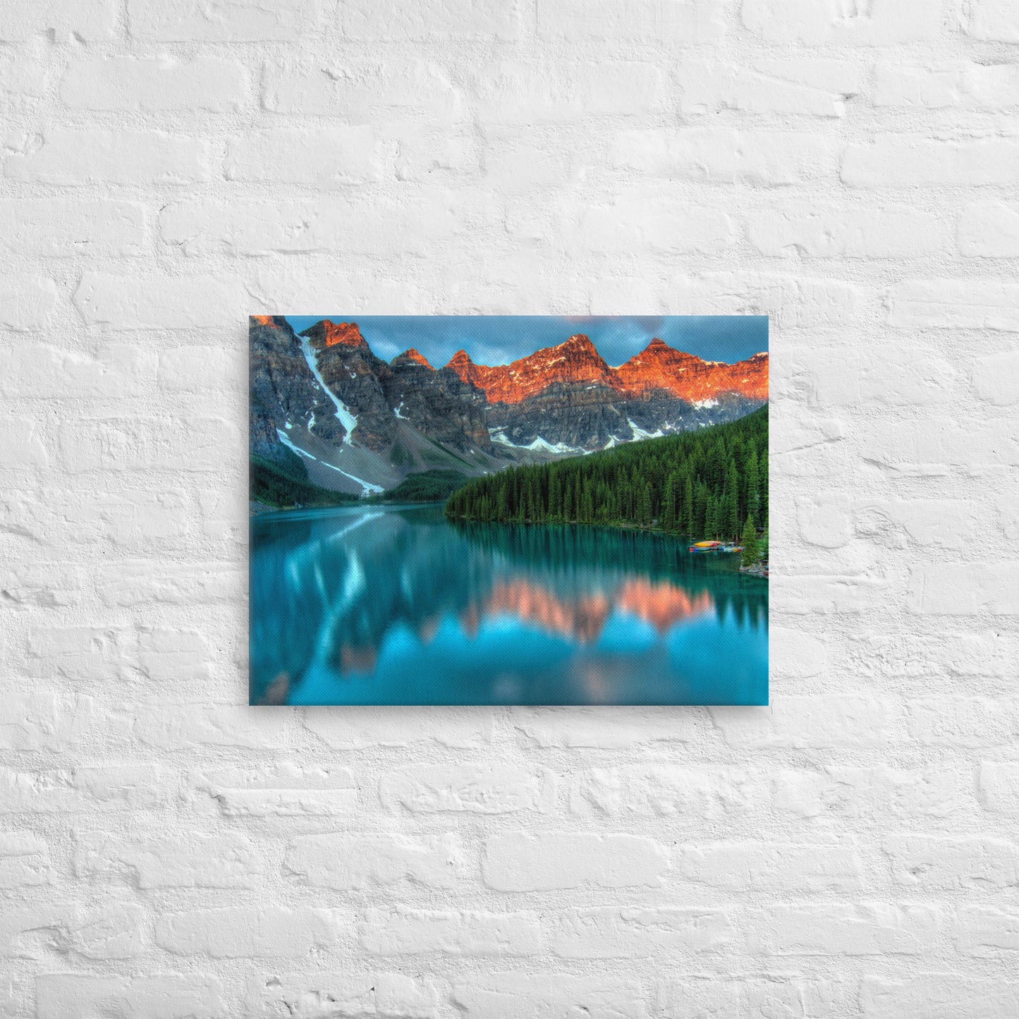 Alberta Mountain Lake Canvas